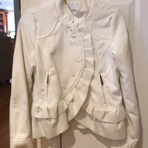 White ruffle jacket